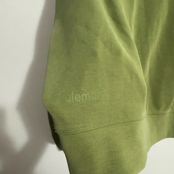 Lululemon Perfectly Oversized Cropped Crew - Softstreme (Size 6) green foliage - Picture 7 of 8